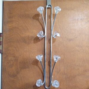 8-knob Over-the-Door Chrome Hanger